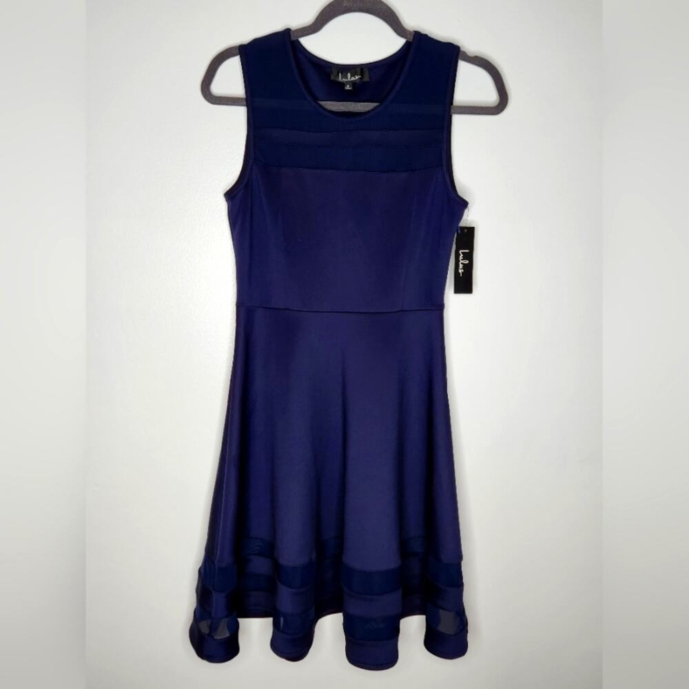 NWT Lulus Sheer Determination Mesh Skater Dress